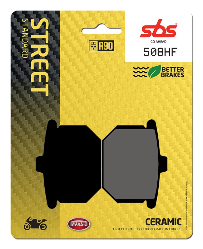 SBS brake pads KH29 street standart ceramic HONDA GL1100 gold wing 75-77, cb 750 77-79 colour black front (508HF)